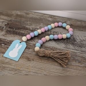 Easter Wood Beaded Garland NEW 21.5"